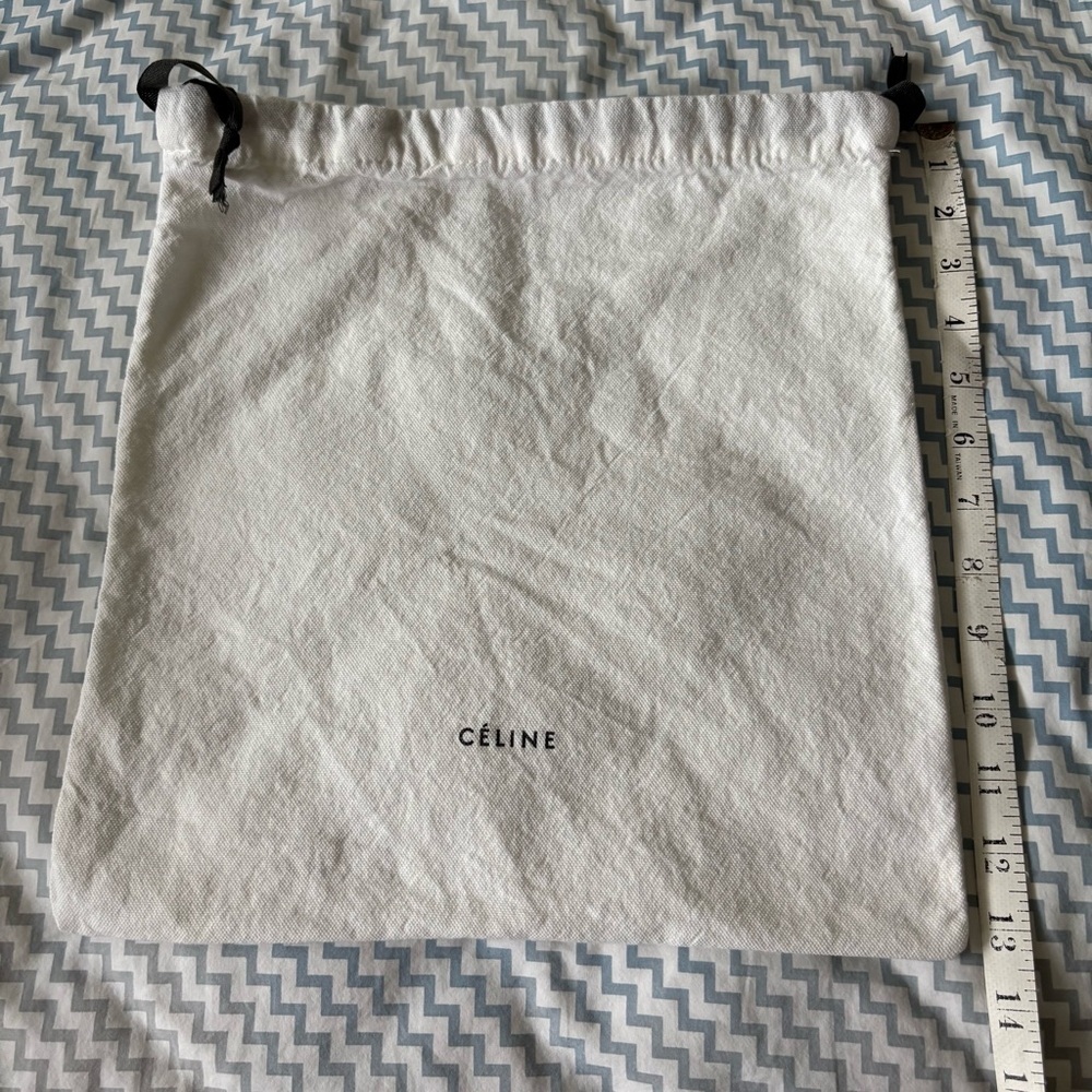 CELINE Small White Dust Bag Drawstring 12 x 13 inches - Picture 8 of 8